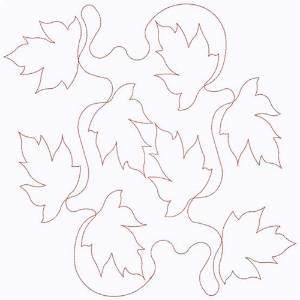 Picture of Maples Leaves Block Machine Embroidery Design