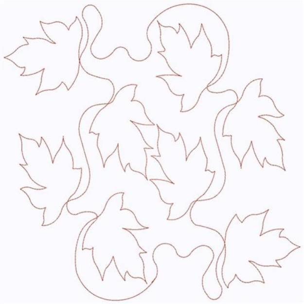 Picture of Maples Leaves Block Machine Embroidery Design