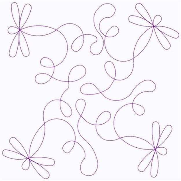 Picture of Dragonflies Machine Embroidery Design