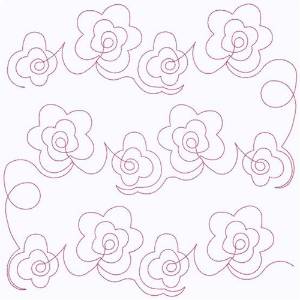 Picture of Flowers Block Machine Embroidery Design