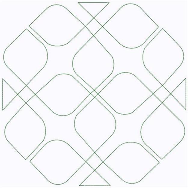 Picture of Geometric Block Machine Embroidery Design