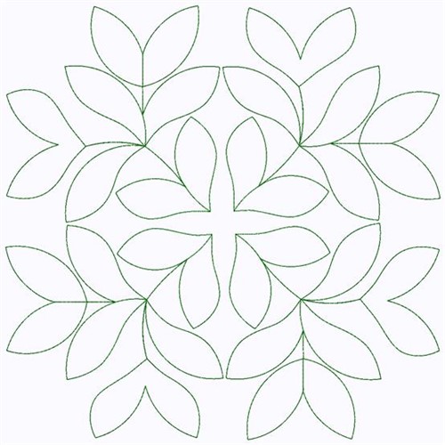 Leaves Block Machine Embroidery Design