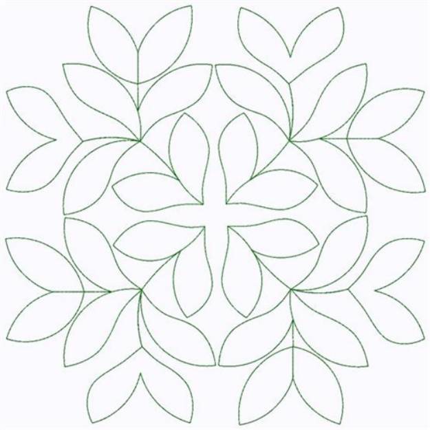 Picture of Leaves Block Machine Embroidery Design