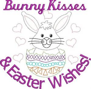 Picture of Bunny Kisses Machine Embroidery Design