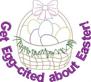 Picture of Get Egg-cited Machine Embroidery Design