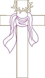 Picture of Easter Cross Machine Embroidery Design