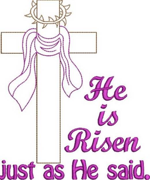 Picture of He Is Risen Machine Embroidery Design