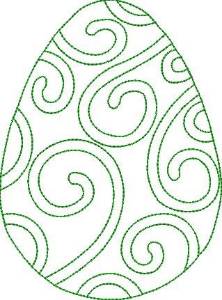 Picture of Swirly Egg Machine Embroidery Design