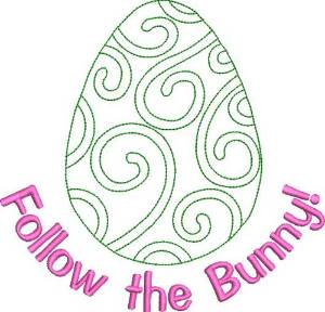 Picture of Follow The Bunny Machine Embroidery Design