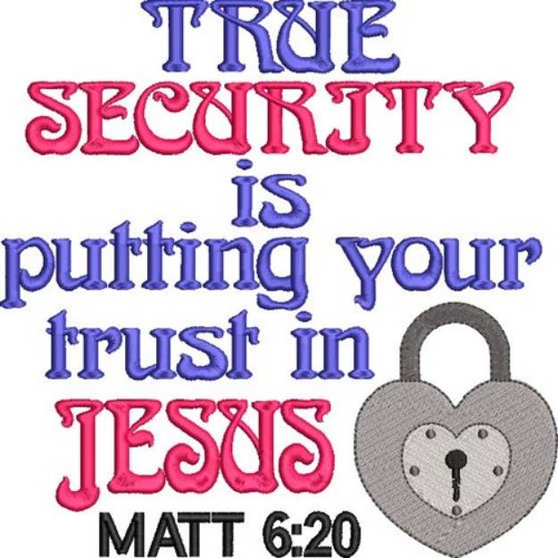 Picture of True Security Machine Embroidery Design