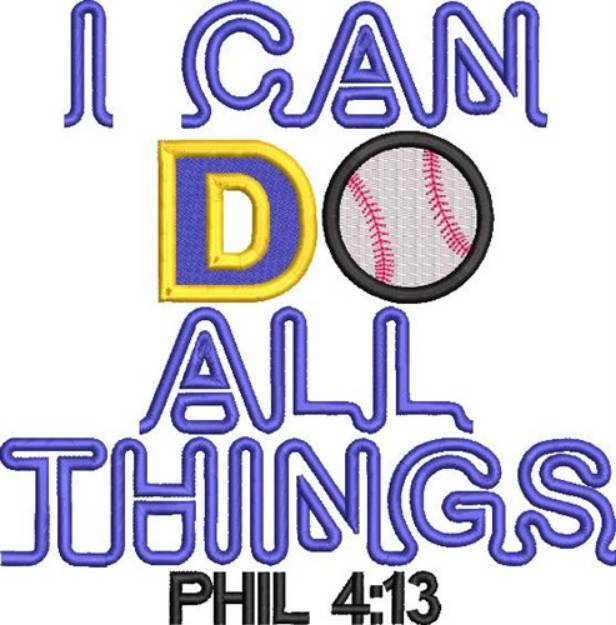 Picture of Do All Things Machine Embroidery Design