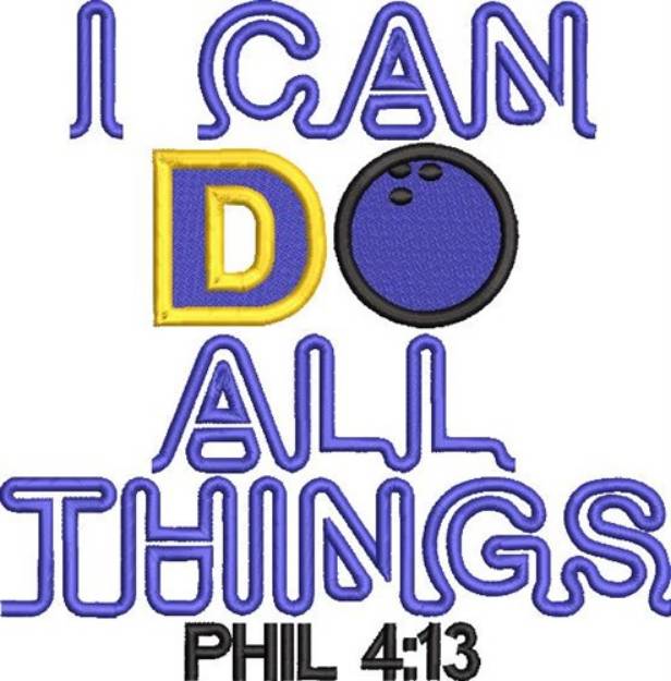 Picture of I Can Do All Things Machine Embroidery Design