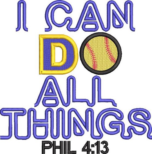 All Things Softball Machine Embroidery Design