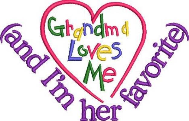 Picture of Grandma Loves Me Machine Embroidery Design