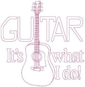 Picture of Guitar Quilt Block Machine Embroidery Design