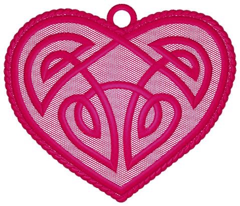 Heart Ornament Machine Embroidery Design