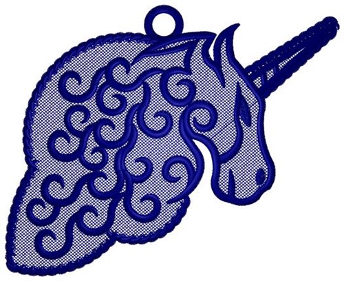 Unicorn Ornament Machine Embroidery Design