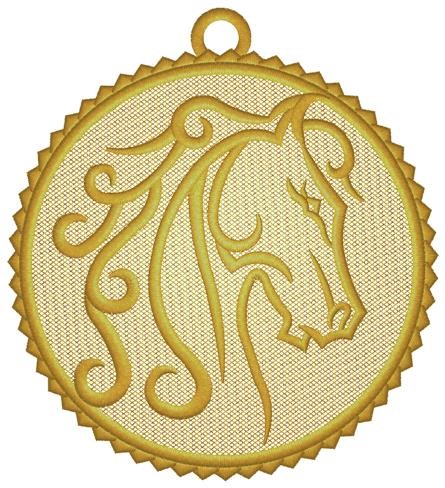 Horse Ornament Machine Embroidery Design