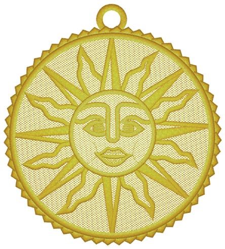 Sun Ornament Machine Embroidery Design