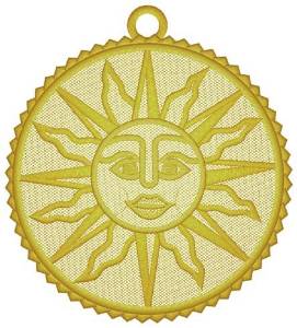 Picture of Sun Ornament Machine Embroidery Design