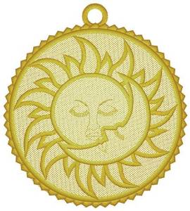 Picture of Sun & Moon Ornament Machine Embroidery Design