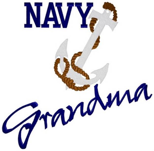 Picture of Navy Grandma Machine Embroidery Design