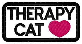 Therapy Cat Machine Embroidery Design