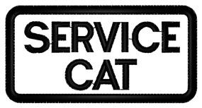 Service Cat Machine Embroidery Design