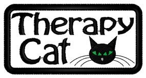 Therapy Cat Machine Embroidery Design