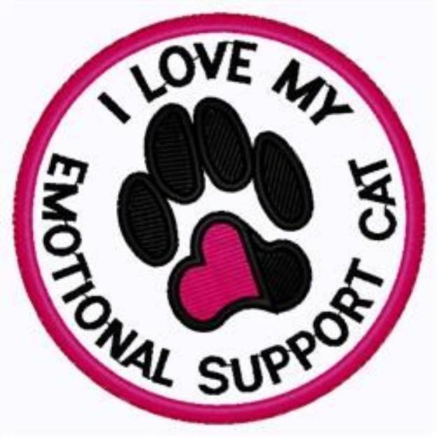 Picture of Emotional Support Cat Machine Embroidery Design