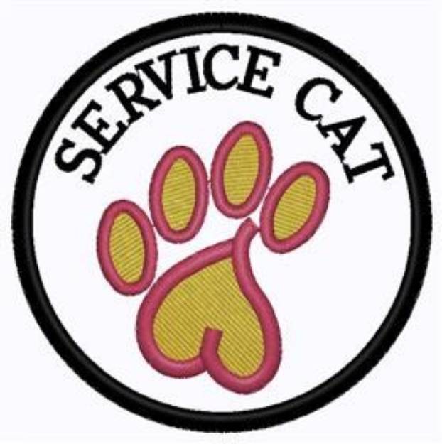 Picture of Service Cat Machine Embroidery Design