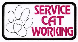Service Cat Working Machine Embroidery Design