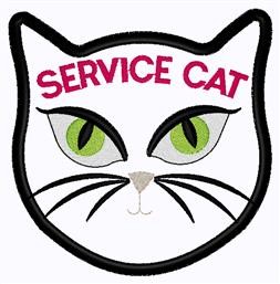 Service Cat Machine Embroidery Design