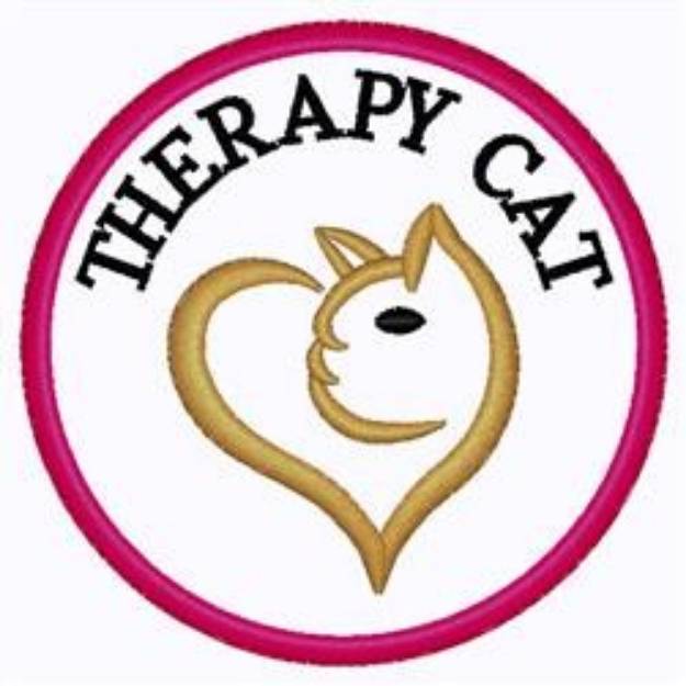 Picture of Therapy Cat Machine Embroidery Design