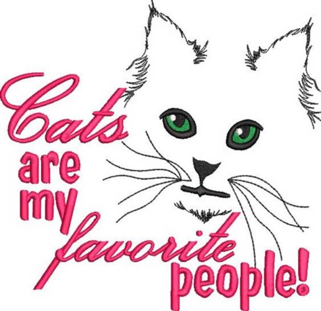 Picture of Cats Are Favorite Machine Embroidery Design