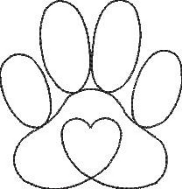 Picture of Cat Paw Applique Machine Embroidery Design