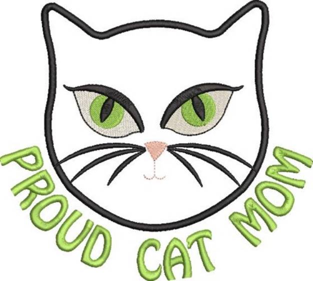 Picture of Proud Cat Mom Machine Embroidery Design