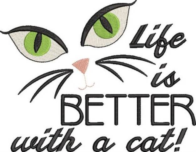Picture of Life Is Better Machine Embroidery Design