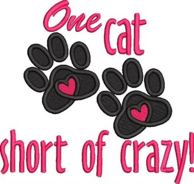 Picture of One Cat Short Machine Embroidery Design
