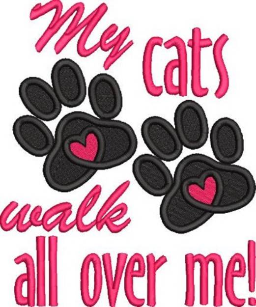 Picture of Cats Walk Machine Embroidery Design