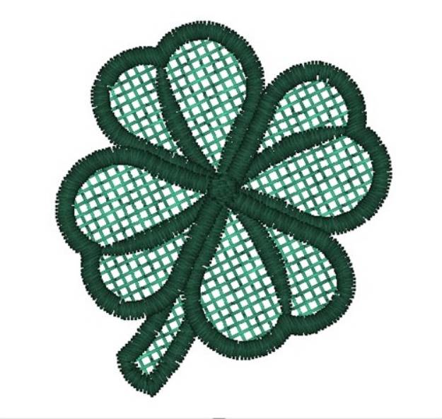 Picture of Free Standing Lace Shamrock Machine Embroidery Design