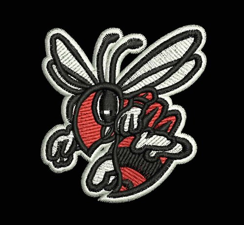 Hornets White Border Machine Embroidery Design