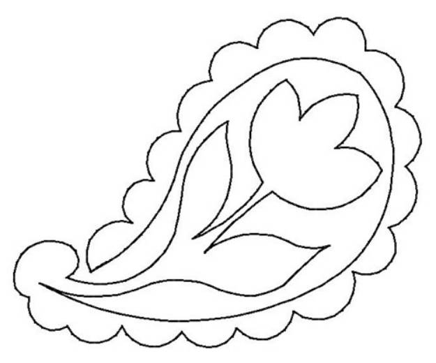 Picture of Paisley Tulip Quilt Machine Embroidery Design