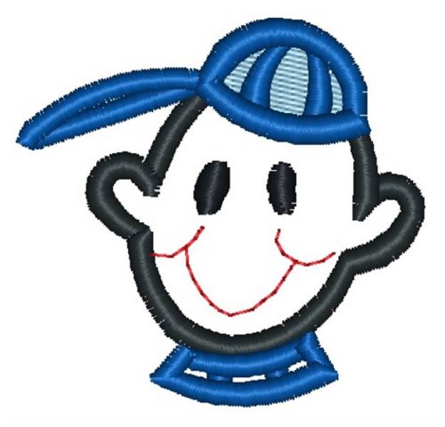 Picture of STICK BOY FACE Machine Embroidery Design