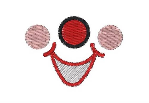 Picture of Fun Clown Face Mask Machine Embroidery Design