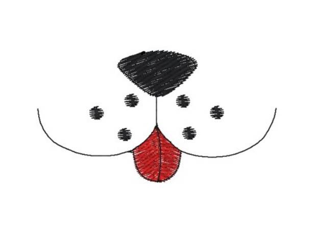 Picture of Dog Mouth Face Mask Machine Embroidery Design