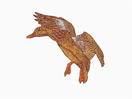 Female Duck Machine Embroidery Design