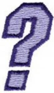 Picture of Club 3 Question Mark Machine Embroidery Design