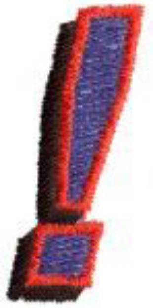 Picture of Club Exclamation Mark Machine Embroidery Design