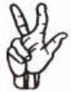 Picture of Sign Language 3 Machine Embroidery Design